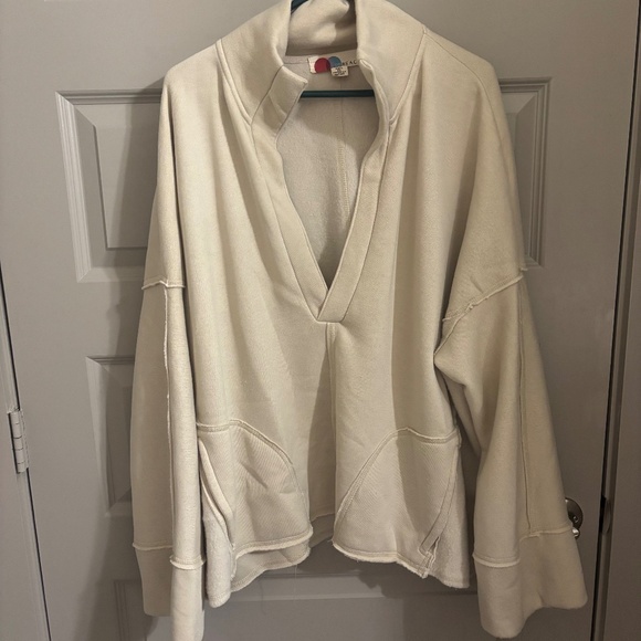 Free People Tan Sweatshirt - Size Large - Picture 1 of 3